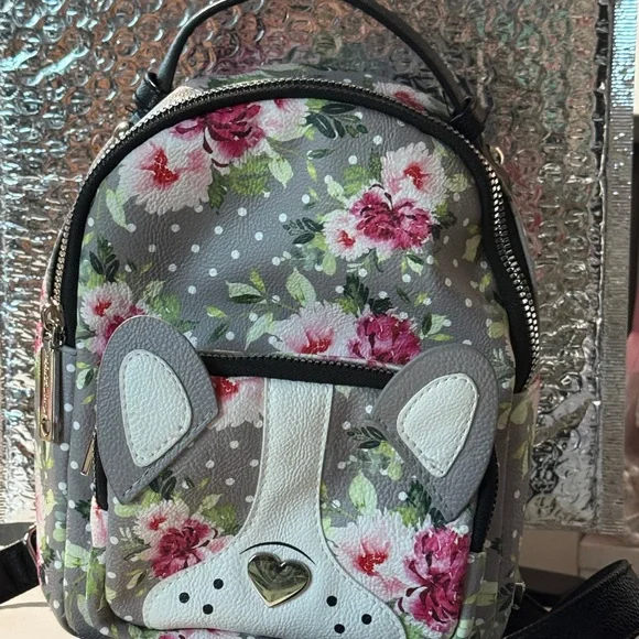 Betsey Johnson Heart Accent Pug Backpack Betsey Johnson Brown Pug Backpack | Good Dog! Gifts main image 2